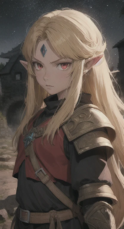 (young man), (((one person))), (((single))), (((solo))), (slim body), (((flat chest))), ((pale skin)), (((light blonde hair))), ((pointy ears)), (((very poofy hair))), ((very fluffy hair)), (((wavy hair))), (((very long hair))), ((full hair)), (((dark brown colored eyes))), (((dark brown eyes))), cute face, ((fantasy style)), (((brown choker))), (brown colored choker), (((male))), guy, boy, (((wearing fantasy style clothes))), (((patterns on the clothes))), magic, (((brown colored clothes))), (((brown clothes))), embroidery on clothes, ((small gemstone on the choker)), blood splatters on face, blood stains on clothes, blood splatters