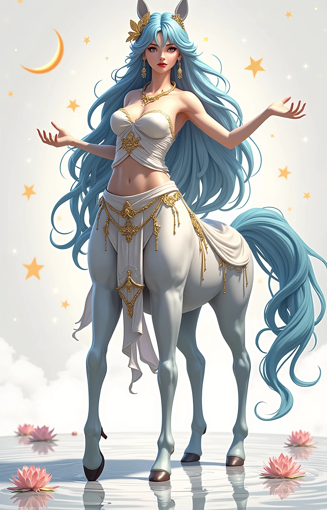 Ultra photo realsisim,16K High Resolution,(Maximum sharpening focus:1.3),(Maximum Close-up:1.5),(The centaur girl is trapped in a crystal perfect ball,The base is on the table:1.7),(rios,salama,galactic:1.5),(The light from the back window is backlighted:1.3)