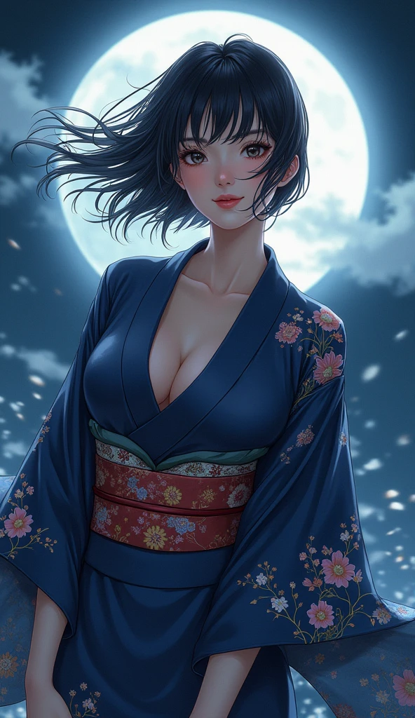 ((Moon Night)), ((Waterfall in the fog at night)), ((Japanese-style architecture on the banks of a dark waterfall)),((Japanese-style building with a terrifying atmosphere)), ((Next to a beautiful waterfall basin)),  ((Sharp bewitching eyes))、((A sexy))、pale skin、(((1 girl in))), ((pale skin))、Melancholy beautiful face、Beautiful expression、Sexy face、Nipple bumps, (((Lower breast)))、knee high socks、(((Beautiful breasts ))), Beautiful 、long boots、Super fine face、Delicat eyes、(Double eyelids)、 (((1 Japan Woman)))、 Beautie, sixteen years old, Wavy Hair、barechested、Underhair、Realism、wetting hair、(Japanese style kimono), ((See-through kimono:1))、((Black kimono:1)), Open Wareme, Beautiful , Beautiful hands,not any dressed, I'm not wearing underwear, Female masturbation、Opening legs、squatt、(((erectile nipple)))、long teat、Squat，Spread your legs apart，(M-shaped legs),I wasn't wearing panties，Expose the lower body, (dark purple lipstick)