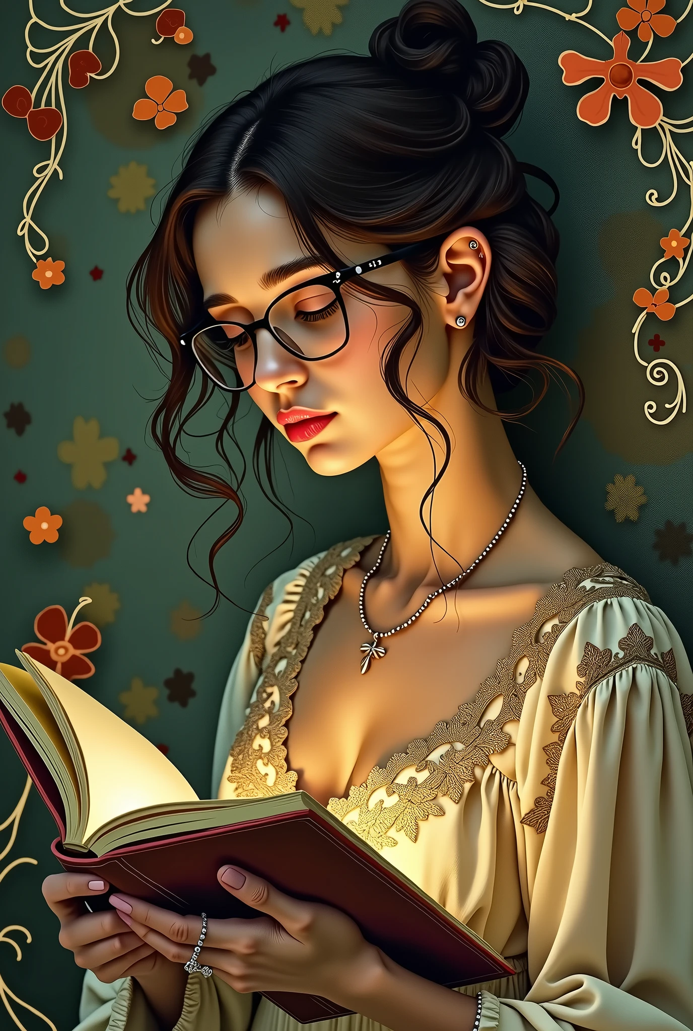 impactful paint of a woman reading a book <lora:Ethereal_Grace:0.8>, highly detailed, 8k, sharp, professional, clear, high contrast, high saturated, , vivid deep blacks, crystal clear