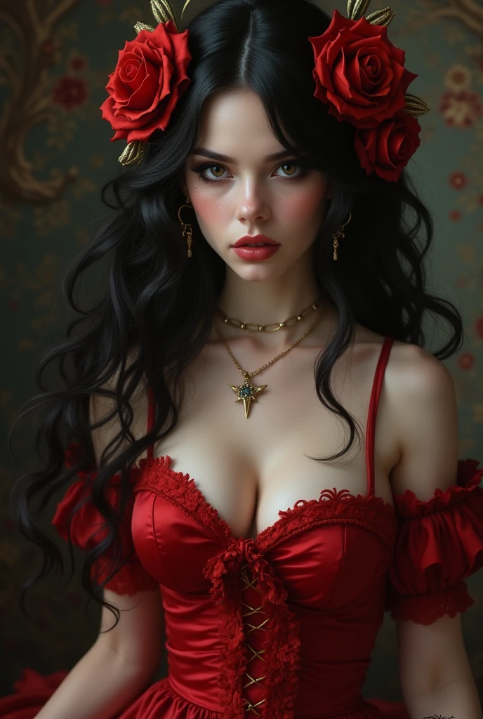 a beautiful albedo woman, highly detailed portrait, intricate facial features, flawless skin, piercing eyes, delicate lips, elegant hair, detailed clothing, complex jewelry, glowing skin, vibrant colors, cinematic lighting, dramatic atmosphere, digital art, photorealistic, hyper detailed, 8k, best quality, masterpiece, bem sexy, linda , formosa
