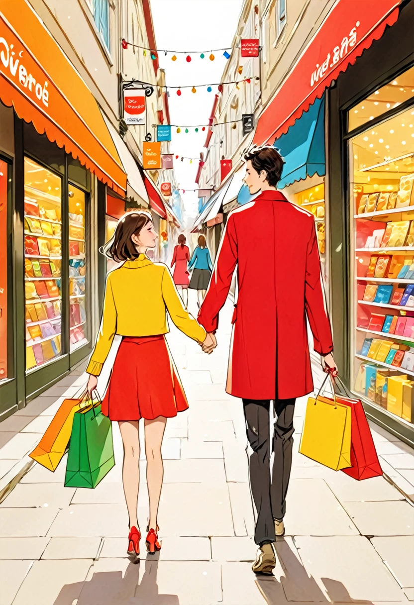 We must walk hand in hand，Wherever you go, go shopping