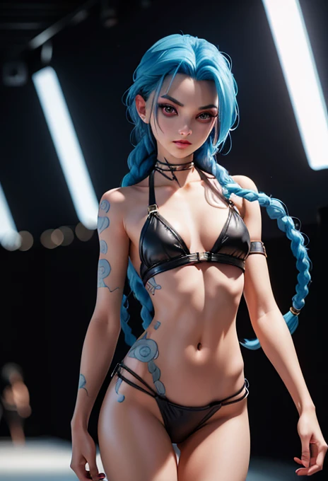 8K, Top Quality, Intricate Details, Ultra Detail, Ultra High Resolution, Masterpiece, close up shot, shot from behind, (Looking back), standing, Slender, Smile, blue  hair, (Makeup: 0.4), (Fluffy red Eyes: 1.21), red eyes, 1girl, solo, 1 girl, (( full body)), close up shot, ((Blue hair, long hair)) , ((tall)), (((fit body))), (((slim face))), sharp face,  )),  (detailed face), sharp face,  small lips, ass up , 
 ((naked)),  detailed face, detailed breast, , large breast, huge breast, detail ass, Narrow Waist, Skinny, , Muscular, , Pointed Chest, detail ass,large ass , Beautiful girl , Bust Botox, Big, Perfect Body, detail leg, (( dark background)), black background,