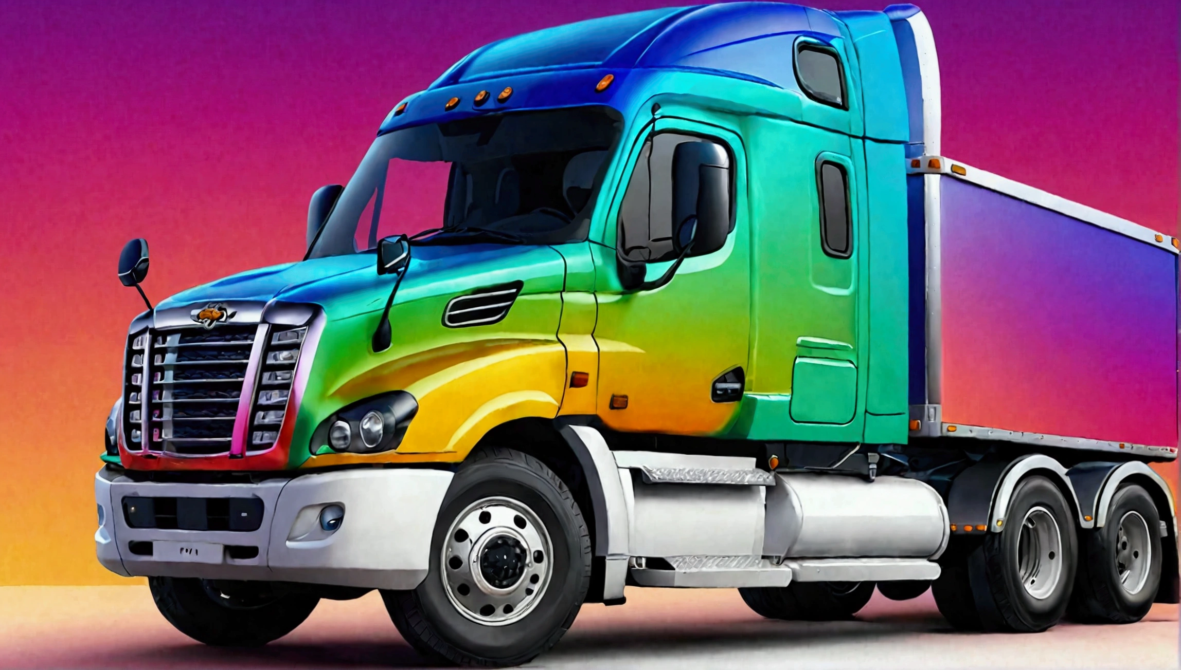 Colorful Gradient Truck