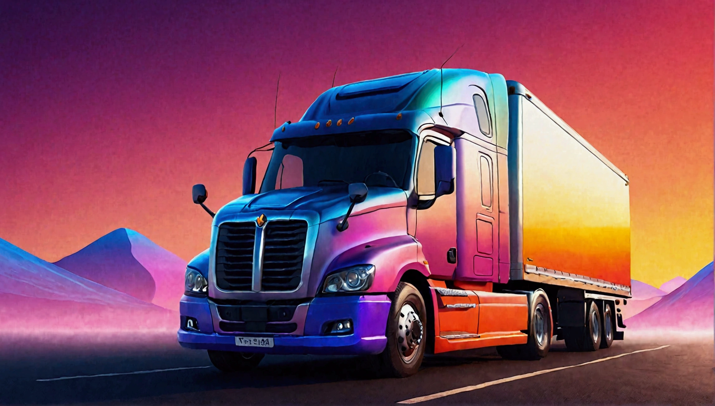 Colorful Gradient Truck