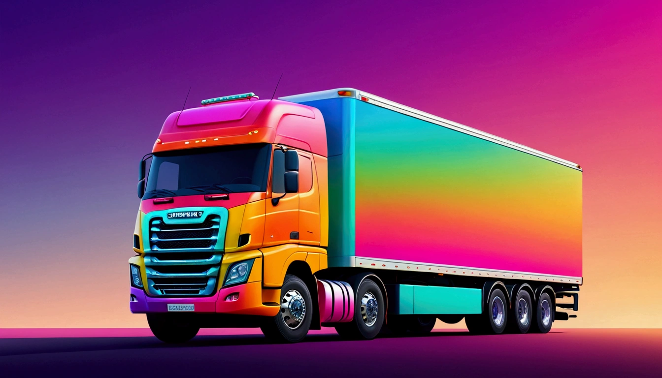 Colorful Gradient Truck