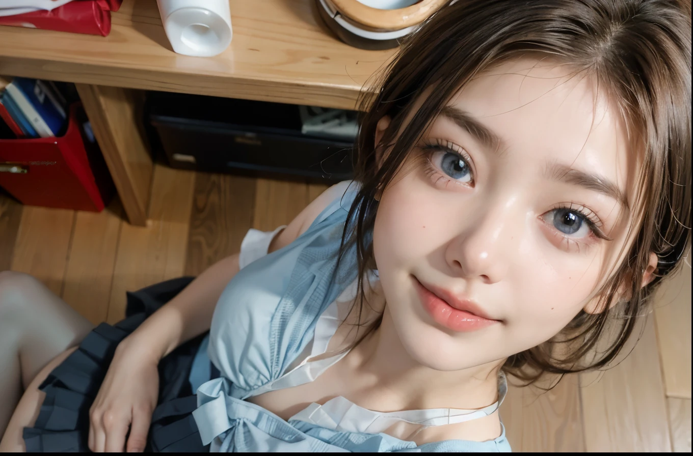 There is a woman who is standing with her hand on her head, imagen de perfil, foto de perfilture, bella delfina, charli bowater, charli xcx, imagen de muy muy baja calidad, ella tiene el pelo negro con flequillo, selfie de una mujer joven, foto de perfil, headshot foto de perfilture, alexa65, alexa 65, pelo negro y ojos grandes, cabello negro, rostro adorable, blue eyes, realista, black hair, corean face