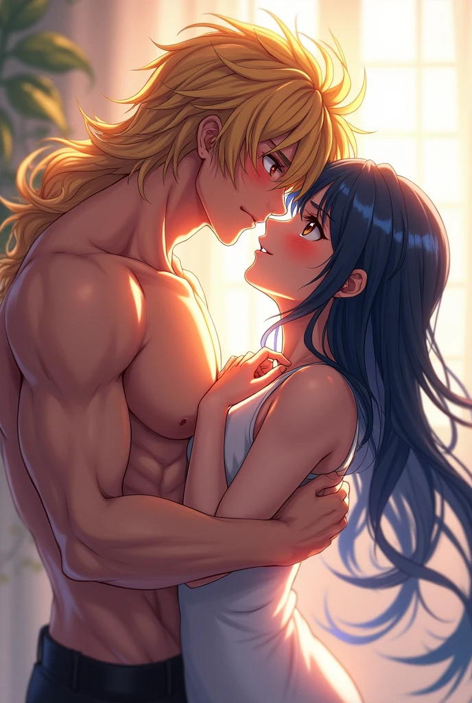 Anime girl having sex with hot anime boy naked nsfw (detailed breasts:1.25), (big breasts:1.25), perfect round breasts, (sexy body:1.25), Normal breasts structure