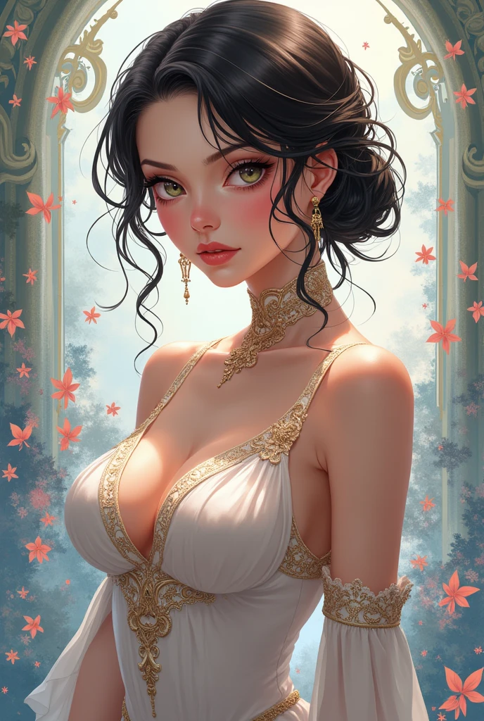 ((La mejor calidad, 8k, Obra maestra: 1.3)), 1girl, rubio, Europa del Este, Ruso, altura 180 cm, Nipple circumference 2 cm, Circunferencia del hombro 95 cm, Slim Abs Belleza: 1.3, (Trenzas de peinado, seno: 90 cm), Llevar top blanco, en una cama : 1.1, Super Fine Face, ojos delicados, 双眼皮, They are smiling, Hogar, todo el cuerpo, with a mask that covers half of the face