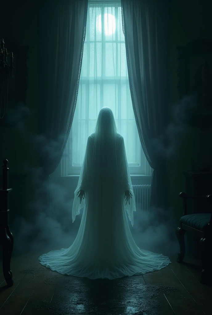 (for Horror Story)Now his spirit haunts the mansion