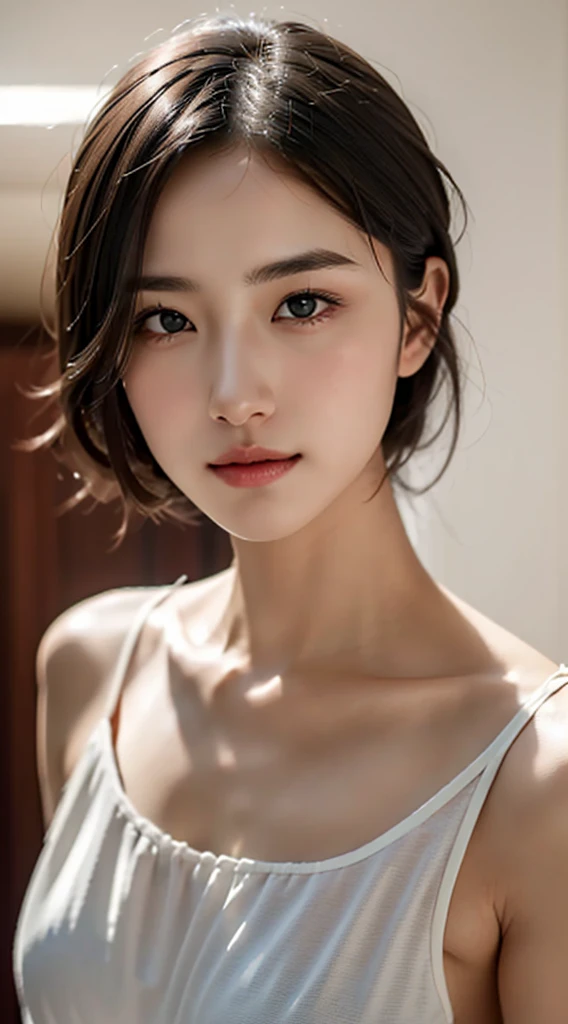 masterpiece, highest quality, Raw foto, photorealistic, smile, beautiful girls, cute, Hair up, Depth of the bounds written, High resolution, Super detailed, details, highly detailed eyes and face, mesmerizing black eyes, Realistic pupils, sharp focus, Cinematic lighting, upper part of the body, topless, big breast, lesbian kissing intens, 2 girls kissing lips intimate, a couple of girls hug, sensual nude, sweat face, sexual desires