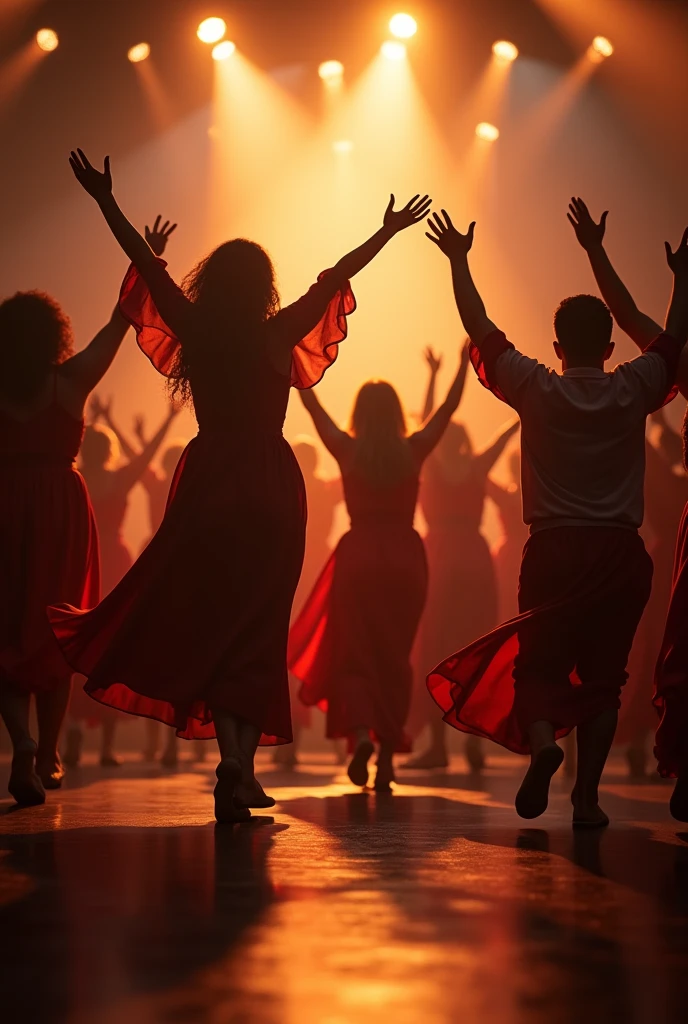 Girls dancing with Jesus