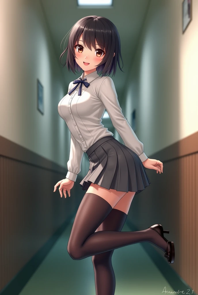 Masterpiece, Top quality, hyper HD, Highest high resolution, Very detailed, Clean skin, Anime, cowboy lens, Slender, Very cute, Young face, Quite small, Black hair, semi long hair, Lateral braid, (Wet clothing: 1.2), Cardigan front shirt, Sheer underwear, Torn school uniform, plaid skirts, White panties, Knee socks, One leg up, leering, Rape, shirt flipping, Masterpiece, Top quality, high resolution, A high resolution, One girl, Solo, From the angle from below, Skirt, shirt, white y shirt, Unbuttoned, Fluffy, cleavage, Protruding , Hard, Pleated skirt, Socks, Black skirt, Short hair, Long sleeves, bangs, school uniform, Black socks, Dress shirt, Smile, Sweaty, Drenched, ssee-through, Sheer clothing, Wind-in-the-wind skirt, lifting up skirt, Crotch line, Hip line, White underwear, Panty shots, Beautiful leg line, Water droplets running down your legs, Drenched lower body, Wet waist, Excess crotch droplets, Body parts three-dimensional, Exposed undergarment, Realistic skin texture, focus on feet, Kneeling, knees open, Bright room, ((finger-shifting panty position)), lighting from below, bitten panties