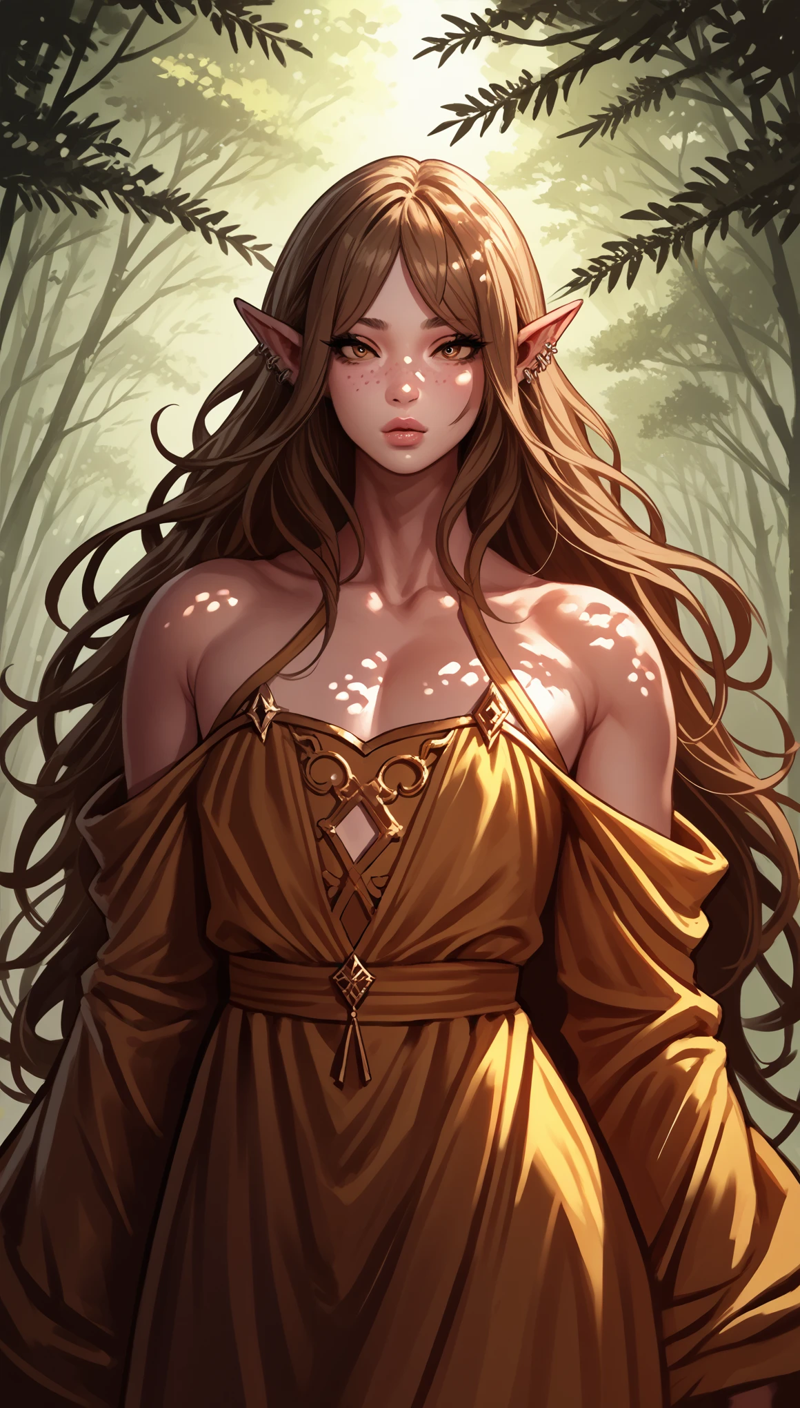 (zPDXL2), (PonyXLV6_Scores), source_anime, Expressiveh,
(best quality,ultra-detailed,realistic),feminine face,sharp gaze,proud expression,long flowing hair,dainty ears,piercing eyes,cute freckles,beautiful detailed lips,art by photonoko,personalamime,f-r95,tall woman,brown-haired fox,cartoon style,sketch art,vivid colors,playful pose,soft fur,textured background,sunlight streaming through the trees,subtle shading,hint of mischief.