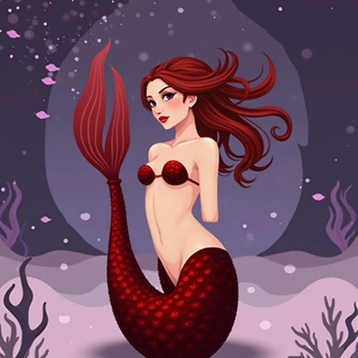 fant,antonella fant,1girl,long hair,blush,smile,multiple girls,navel,2girls,very long hair,closed mouth,nipples,closed eyes,white hair,nude,red hair,signature,dark skin,dated,hands up,completely nude,floating hair,colored skin,monster girl,facing viewer,hands on own chest,mermaid,<lora:antonellafant:0.8>,chibi,