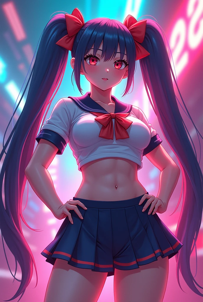 Beautiful nipple stand、1 Girl, ( Looks very young:1.2) , (Flat Chest:1.2), A female superwoman Looks very young.... ,, {{cute:1.3}}, trembling:1.3}3, , Black Hair, ponytail, gloves, moon, 肘用gloves, Brown eyes, night,, Looking at the audience, Angry face with open mouth,満moon, 黒いgloves, Long Hair, belly button, Scrunchie, bangs, Expose your shoulders,Dynamic leg spread pose:1.2, Please bring your stethoscope:1.2,東アジアのarchitecture, Near the sky, architecture, Side Lock, ヘアScrunchie, Outdoor, Sky Porn,Ezvian everywhere:1.3, (She is still a 10-year-old girl.............、Beautiful slender body、 )、 (A gal showing off her flashy pink pants in a miniskirt),(Small breasts, Small breasts, Tight waist)、(大量のTentacles:1.2, ぬるぬるしたTentacles:1.3,Tentaclesに拘束される:1.3.Tentacles ),((superwoman loves ぬるぬるしたTentacles.. :1.3)),Browsing Caution:1.3
