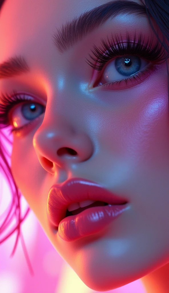 a colorful gradient iphone, beautiful detailed eyes, beautiful detailed lips, extremely detailed eyes and face, long eyelashes, photorealistic, 8k, HDR, studio lighting, vivid colors, gradient, abstract, digital art, 3d rendering, sharp focus, professional, masterpiece