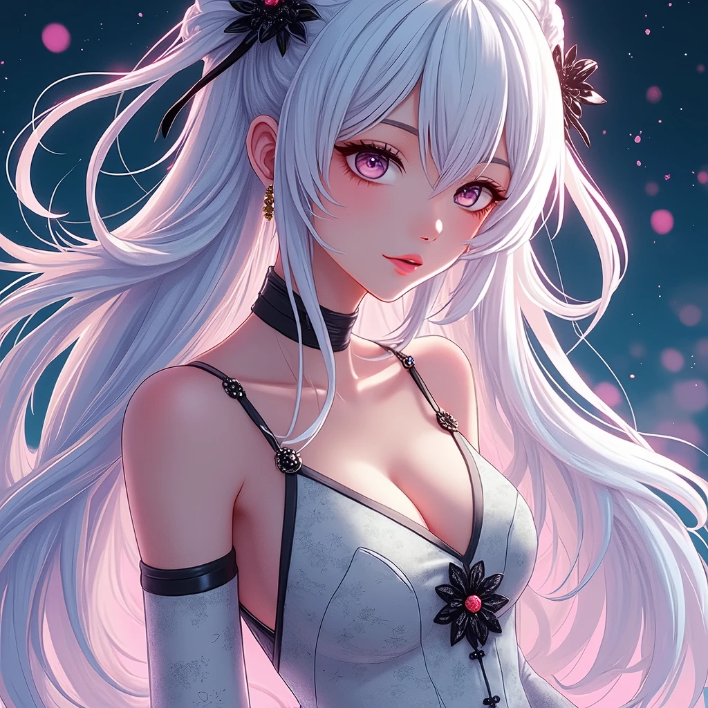 best quality, 8k, original photo, Ridiculous, Extremely detailed, Fox-eared maiden,baby face, No makeup, Provocative expressions,slim, Perfect proportion, White straight hair, (wind, wind-effect), Red Eyes, Various visual styles for backgrounds,combines various artistic elements,like a sparkling iridescent rainbow,Fox tail,Lace dress,wearing glasses