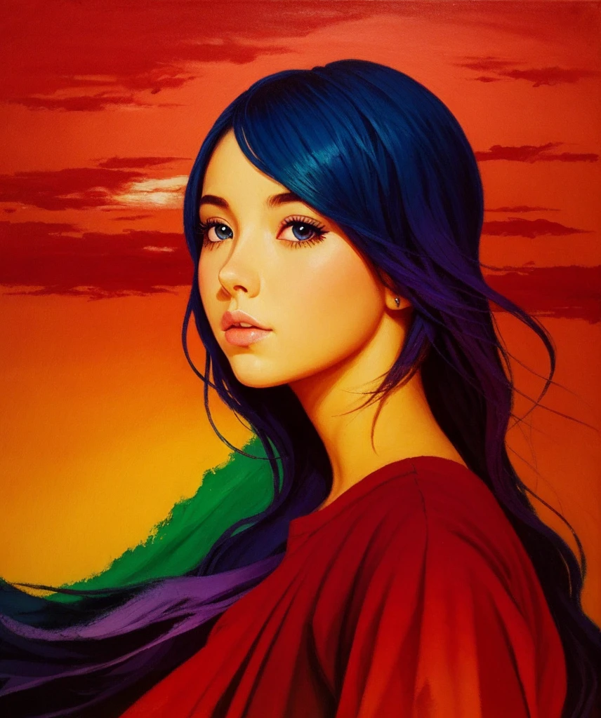 masterpiece, best quality, ultra high res, highly detailed, (abstract expressionism art:1.4), [girl | fire ghost:10], hate, love, sparking fire red eyes, dark rainbow theme, colorful, visually stunning, beautiful, gorgeous, emotional, intricate, perferct shading