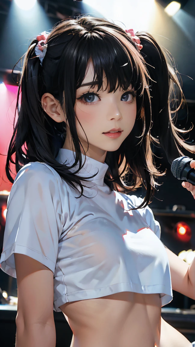 (8k, RAW photo, best quality, masterpiece:1.2), london (azur lane), fantacy_world, 1 girl, (aegyo sal:1), cute, aged down, (Jpop_idol), detailed beautiful skin, huge breasts, animal ears, black hair, cat ears, grey eyes, short hair, sad hand on own face, (photorealistic:1.8), focus_on_face, looking down, arm up, sunny milk, professional lighting, photon mapping, radiosity, physically-based rendering, daytime, outdoors,