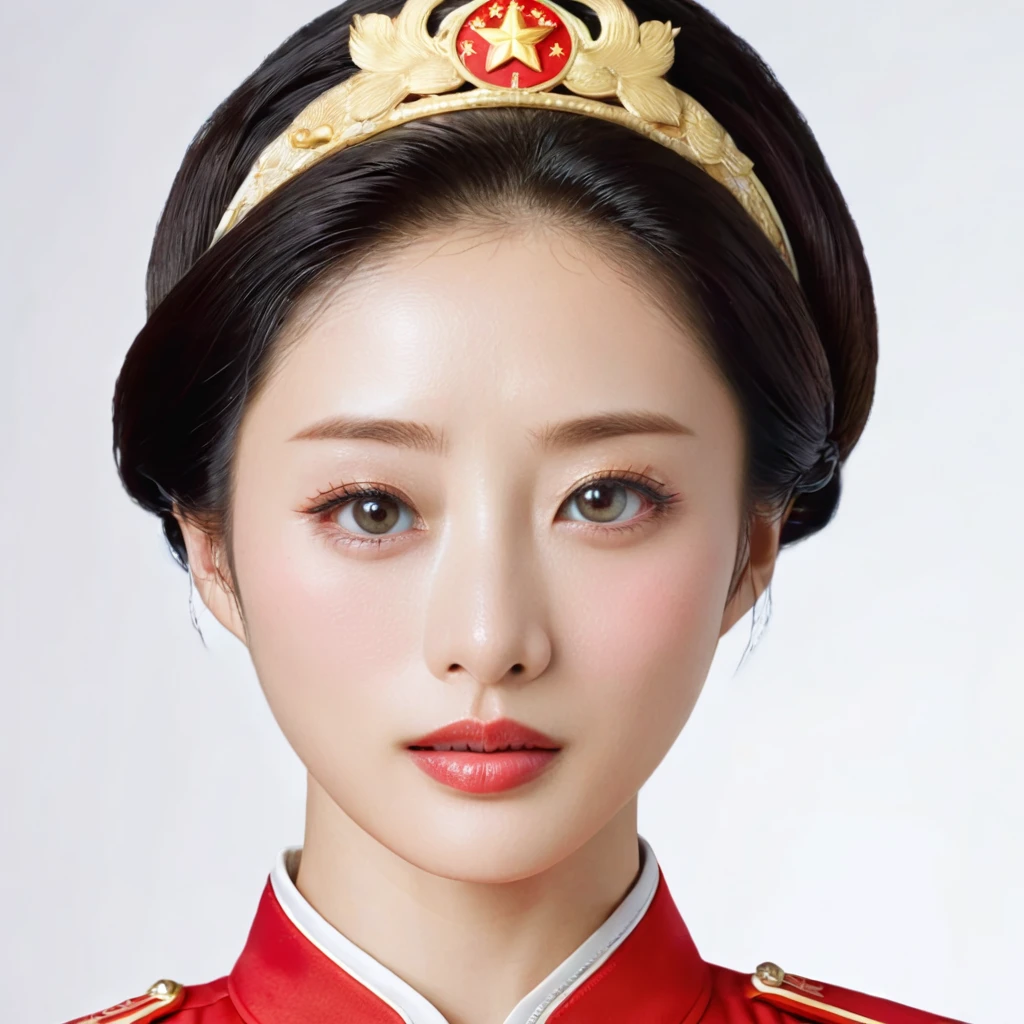 ((Highest quality)), ((masterpiece)), (detailed), （Perfect Face）、The woman is Satomi Ishihara, with black hair and wearing a red Communist uniform, who has become a member of the Chinese Communist Party, a woman for China, and pledges loyalty to the country.、Women will become great patriots who love China and are proud to serve it.、The women, together with the patriots, are singing the praises of great China with perfect harmony and showing their loyalty to their beloved President.、She has become a wonderful Chinese woman, willing to follow any order from the Communist Party.