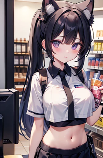 nsfw,(((masterpiece))), (((best quality))),((masterpiece:1.5)), (best high quality), (ultra high res), (ultra highly detailed), (8k:1.3),anime colored,perfect hands, perfect fingers, perfect legs,1woman,Convenience store( well-organized store), (((Sitting on the cashier desk))), girl,completely nude, cunt focus, teengirl(Convenience store uniform(wide spread legs up, spread cunt, kupaaa,urethra depiction), cunt juice, urination, peeing, thin pubic hair, open cunt), holding out a paper cup with convenience store