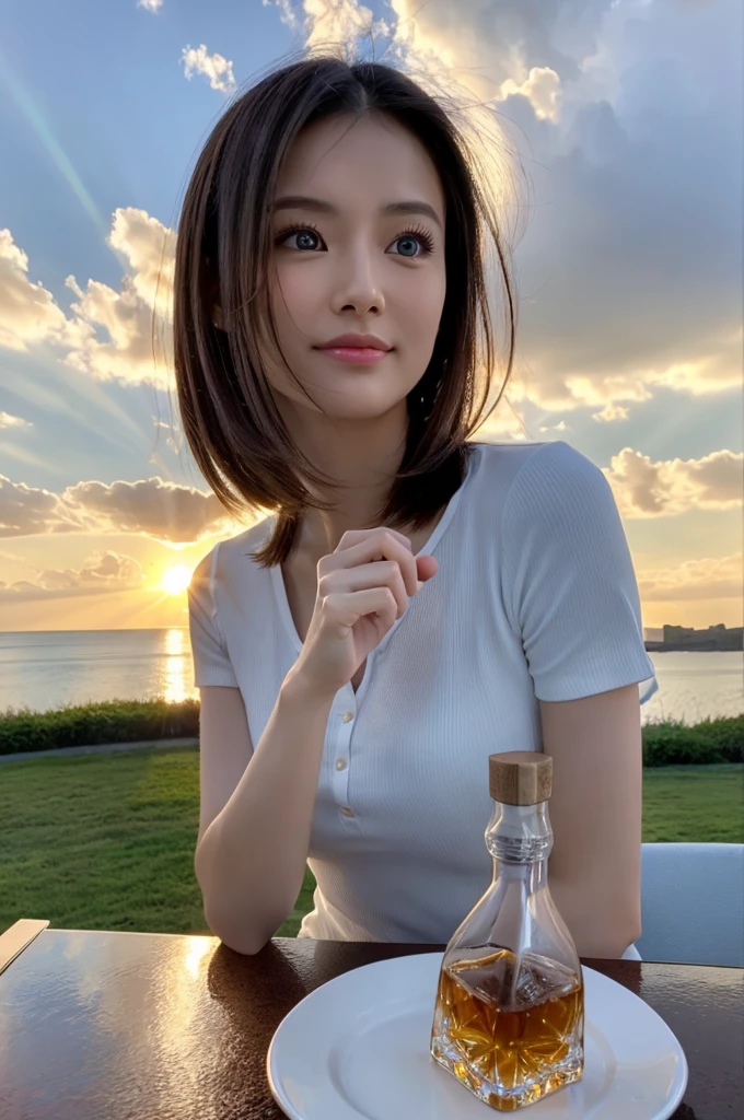 meilleure qualité, chef-d'œuvre, 1 fille d'une page féminine macanaise imaginative avec des cheveux longs et bruts, l'arrière-plan est unique Les Tablettes de Pierre, au lever du soleil, cel shader, effet anaglyphe, ultra haute résolution, Fonds d'écran officiels Unity 8K extrêmement détaillés, ultra haute résolution, Ultra haute qualité.