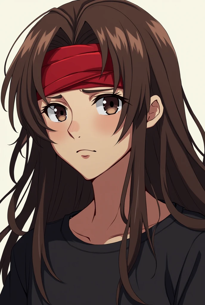 best quality, masterpiece, ultra-detailed, asakura hao, 1 boy, solo, brown hair, long hair, brown eyes, star, topless, red pants, star earrings
