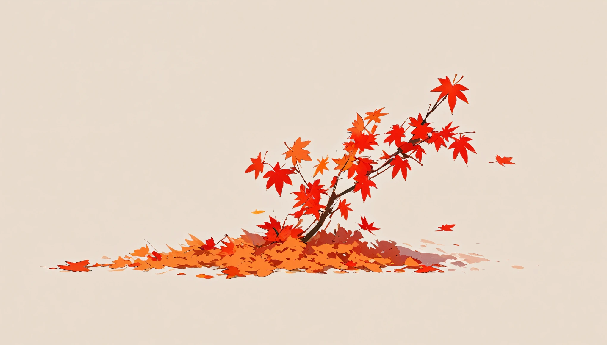 autumn Maple leaves , Minimalist