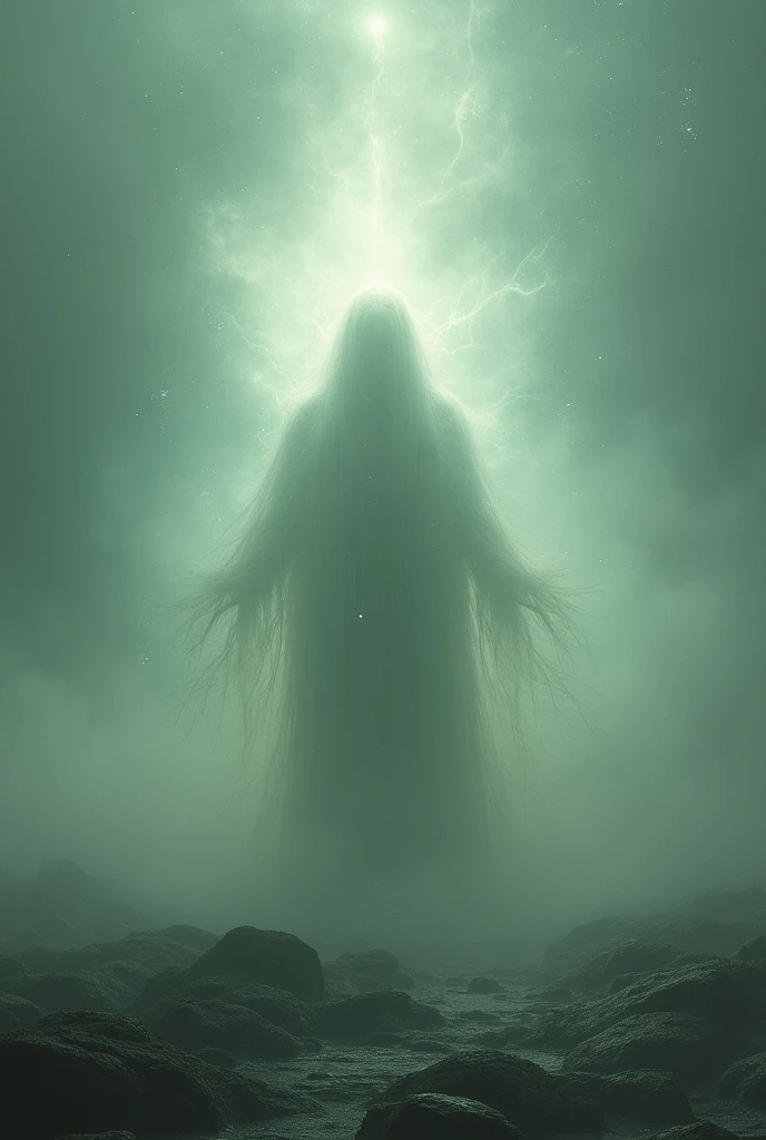 Soul leaving the body of a dead person who was murdered