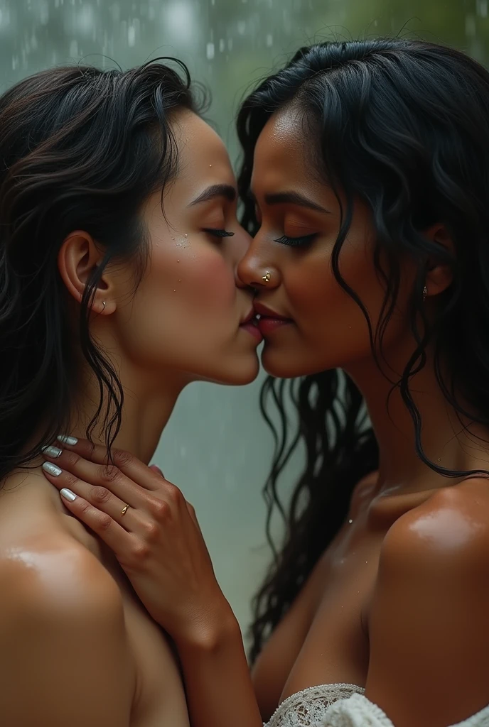 (a lesbian couple embracing passionately) intense sexual excitement,direct eye contact,exchange of saliva, glistening and sweaty skin, ((wet and aroused vagina)), NSFW, erotic, intimate moment, intense pleasure, sensual touch, arousing atmosphere, strong emotional connection, explicit physical desire, uninhibited passion, teasing caresses, erotic energy, heightened sensitivity, unspoken desires, tantalizing anticipation, flushed cheeks, tangled limbs, entwined bodies, whispered breaths, lingering kisses, erotic tension, deep arousal, shared intimacy, overwhelming sensations, heightened pleasure, soft moans, illicit love, forbidden desires, adventurous exploration, intense physical connection, forbidden passion, secret rendezvous