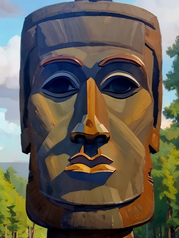 Sexy Easter Island Dancer (face and chest)