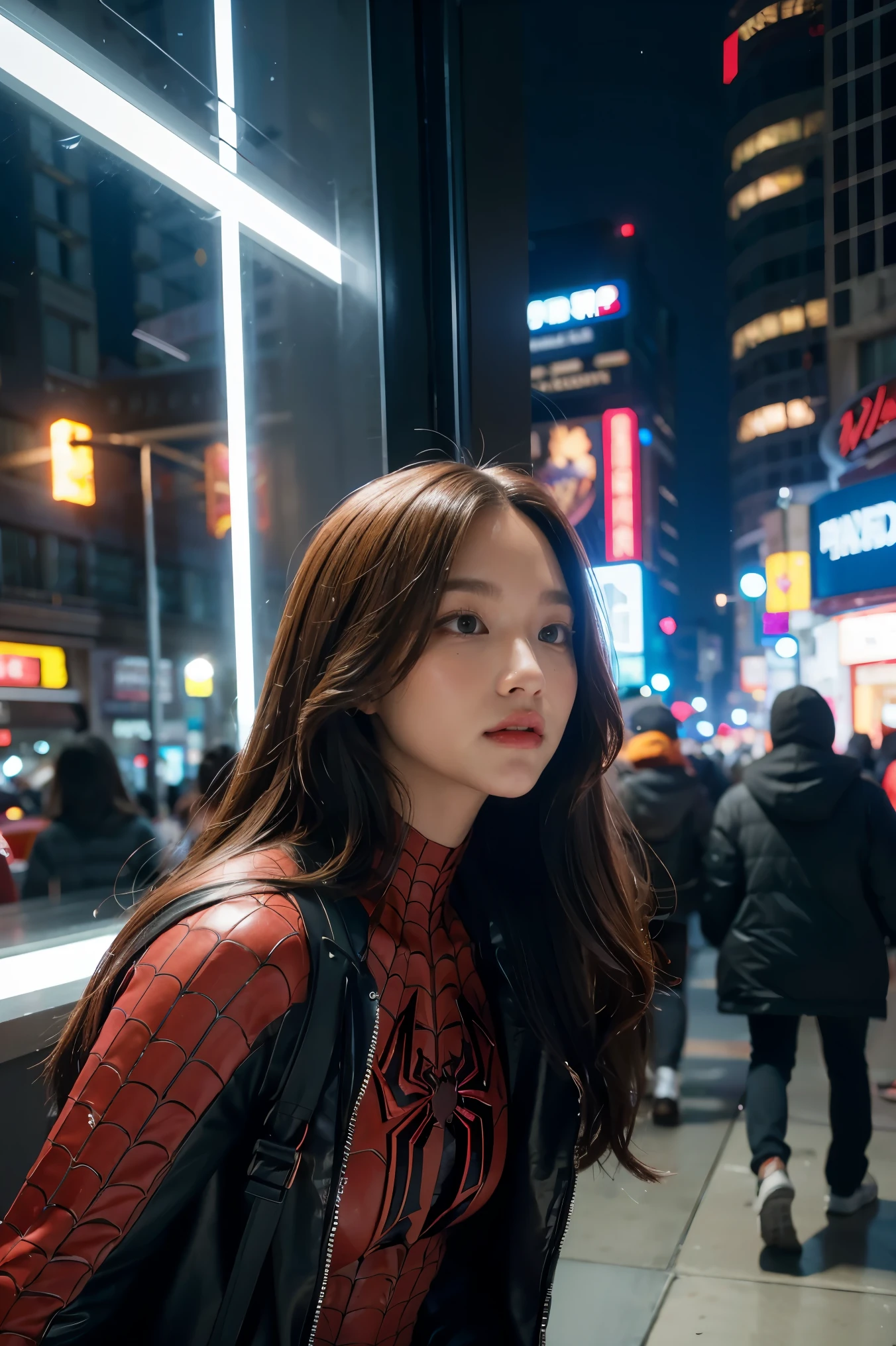 Spider-woman - Spider-Man and Spider-Man - Man in the Dark City, Spider - poetic art style, into the Spiderverse, Spiderverse, Enter the Spider Poem, Spider-Man Futuristic Style, Thousands of virtues!!!, 3840x2160, 3840x2160, Thousands of virtues, วอลล์เปเปอร์ HQ 4K, Display in SFM, Highly detailed rendering