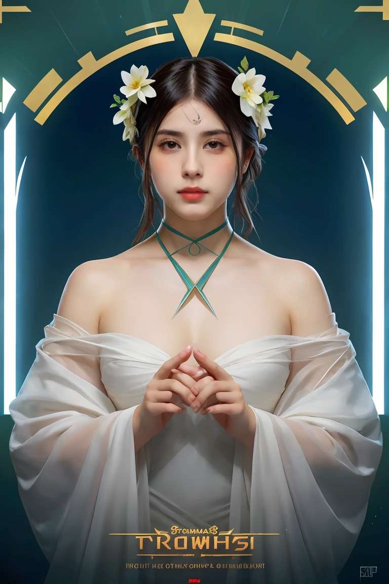  (symmetry:1.3) ， rhombus flower, concept art, Smooth, sharp focus, illustration, Artwork by Greg Rutkowski and Alphonse Mucha, 8k, fancy dress, 