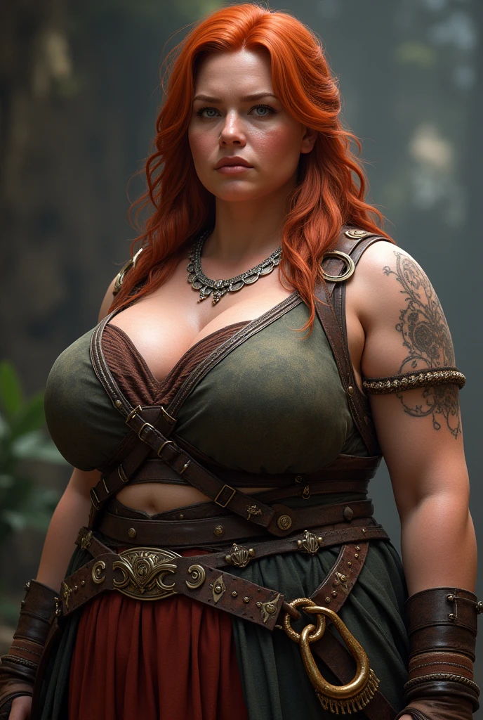 close, (high quality: 1.3), Movie stills, masterpiece, (Sharp focus: 1.5), (Realistic: 1.3), Medium portrait (A tired looking Viking woman, Redhead, Huge breasts(Wet breasts,Sexy cleavage,Shapely breasts,Big Ass), slave,Humiliation,But still proud and fierce, Now he is the leader of the village. , Being captured and detained,tied up,Highly revealing,naked,Tattered loincloth, some torches are burning on the wall, Give the scene a somber atmosphere, Sculpt shapes with vivid chiaroscuro), It&#39;s night, (Highly detailed skin), (Detailed face), Detailed Background, Dim lighting, dusk lighting, Volumetric lighting, Intricate details, Ultra-high resolution,