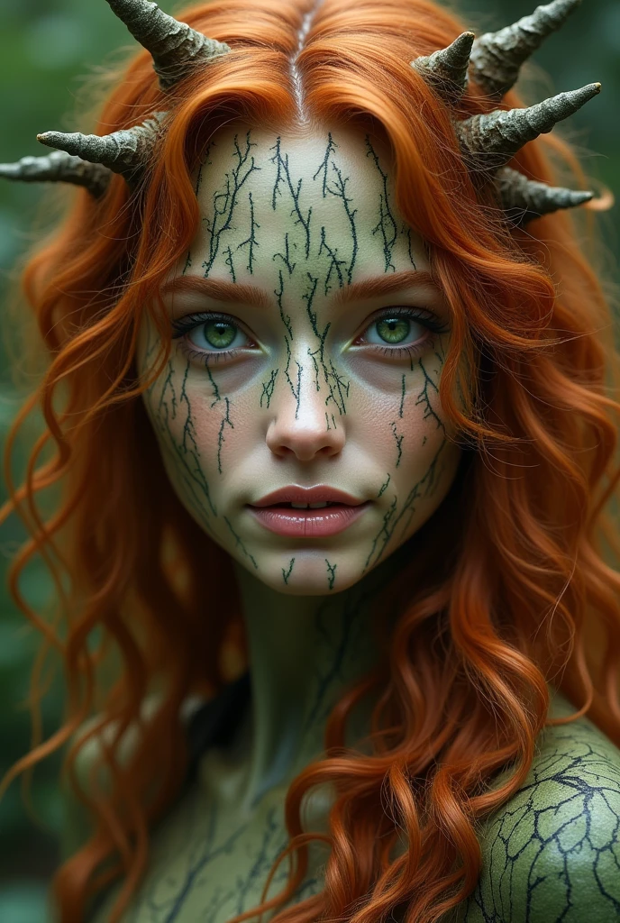 a woman with red hair and green skin, beautiful detailed eyes, beautiful detailed lips, extremely detailed face, poison ivy, animated plant thorn beasts, animated plant vine beasts, animated plant flower beasts, a swamp, a horde of zombie rotten people, a moonlit swamp, (best quality,4k,8k,highres,masterpiece:1.2),ultra-detailed,(realistic,photorealistic,photo-realistic:1.37),horror,fantasy,dark,dramatic lighting,moody lighting,vivid colors
