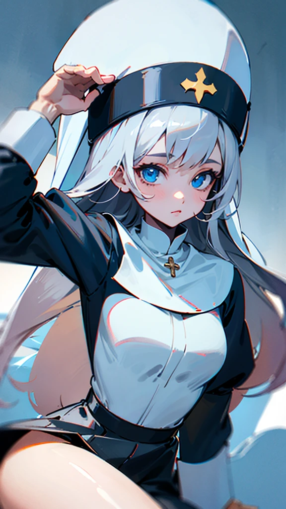 score_9, score_8_above, score_7_above,
eris,1 girl,alone,Blue eyes,for white,hair between the eyes, very long hair, clavicle, alone,long sleeves,wearing a slave dress,Wear a dog collar, bedroom, Naughty belly tattoo, the pregnancy, slave, 1boy