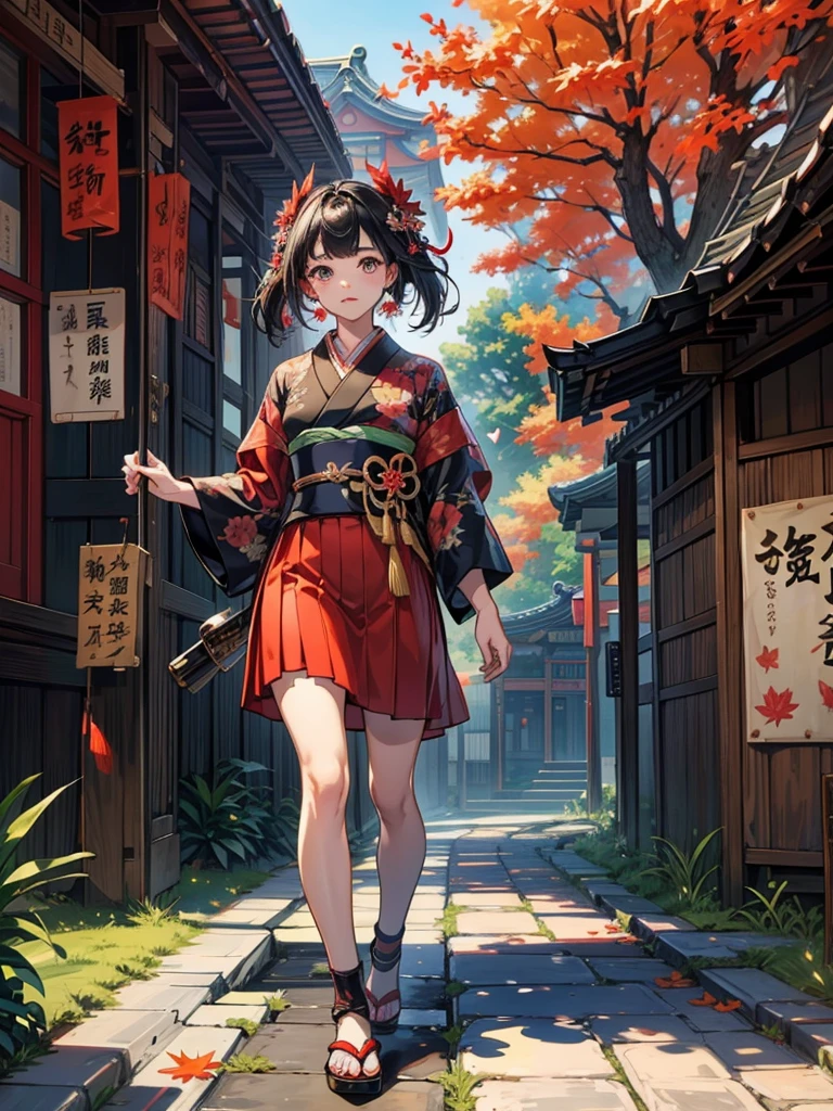 (masterpiece,best quality:1.4), high resolution, Front face lighting
xray girl, full body, little body, cute woman, highlight, fantasy scenery,
head tilt,
shiny skin, shiny hair, large breasts,
yellow eyes,
afro
ccroboco, android, short hair, hair between eyes, gradient hair, hair ornament, hair bow, red bow, mechanical arms, mechanical legs, frills, japanese clothes, red kimono, wide sleeves, obi, sash
outdoors, cherry blossoms night cloudy sky, japanese temple,
<lora:roboco-san_v1:0.9>
<lora:light powder:0.7>