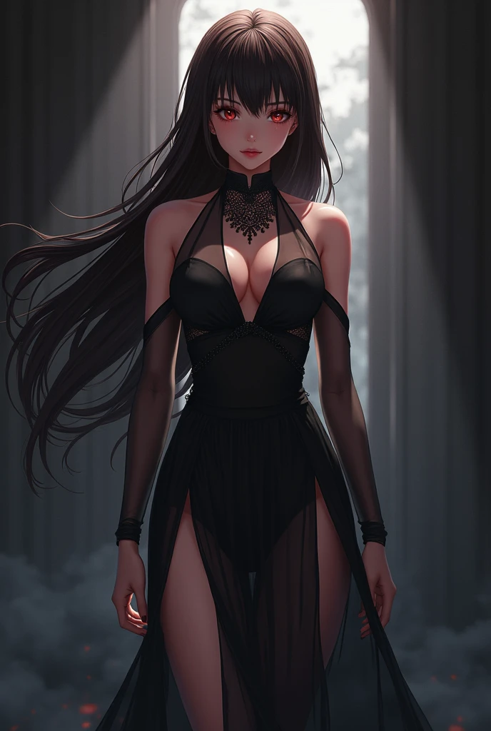 a gothic lolita girl, detailed facial features, intricate lace dress, pale skin, long dark hair, dramatic lighting, cinematic composition, highly detailed, 4k, dynamic bowed down pose, (naked body), sexy
