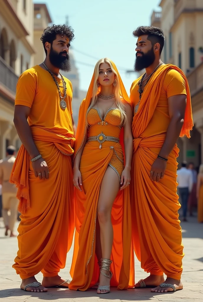 Two naked queens walking in poverty refugee camp、With a bunch of dirty guys behind it,Accompanied by a large number of dirty guys,Holding the chain in your hand, And the genitals are visible raw,Look over the thigh,Exposed genitals and breasts are visible raw、Hairstyle with blonde hair bun on the head,Tiara on the head,Wearing chains on the body,Chain at waist,Wearing jewelry on the body,Wearing white stockings,White Long Gloves,Equipped with golden ornaments,ultra gigantic tits、very big boobs、Glamorous body、long and thick thighs、Smile and throw a kiss、beautiful smiling face、Beautiful and well-groomed face、Very beautiful woman、flawless beauty、Poverty camp full of beggar uncles,A large number of naked males accompany in the same direction,Wow smile,