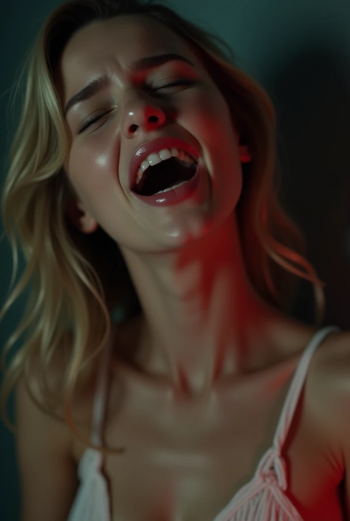 blonde Russian bikini cum face masutepiece,award - winning photo, Extremely detailed, edgOrgasm, cum mouth Woman with mouth open and eyes closed , Skin shiny with sweat、Face Focus、frombelow、Illumination that emphasizes shiny sweat{{{Spread }}}, A dark-haired、NSFW、, highly detailed erotic female form, dramatic lighting, close-up, photorealistic, 8k, cinematic composition, vivid colors, chiaroscuro, moody atmosphere, mature content, explicit, adults only russian blonde my facial structure is flawless. My forehead is smooth and wide, leading into my high and defined cheekbones. My jawline is strong and angular, creating a V-shaped effect when viewed from below. My chin is pointed and sharp, adding to my overall assertiveness. My cheeks are round and plump, giving my face a healthy glow. My eyes are almond-shaped and large, further accentuating my high cheekbones. They are framed by long, thick lashes and perfectly arched brows. My nose is and dainty, fitting seamlessly onto my face. Lastly, my lips are full and voluptuous, painted with a natural rosy hue. noen bikini
