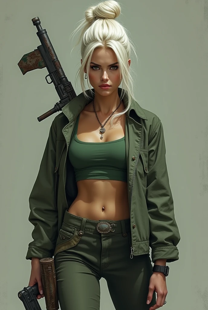 a realism image of a woman with big breast,arafed woman with a gun and a big breast posing for a picture, concept art inspired by Ryan Barger, tumblr, furry art, muscular sweat lara croft, muscular warrior women, powerful and huge, big arms, with rifle, massive muscles, thicc, muscular girl, large muscles, upper body shot, ready for combat, muscular ultraviolent woman, furry chest