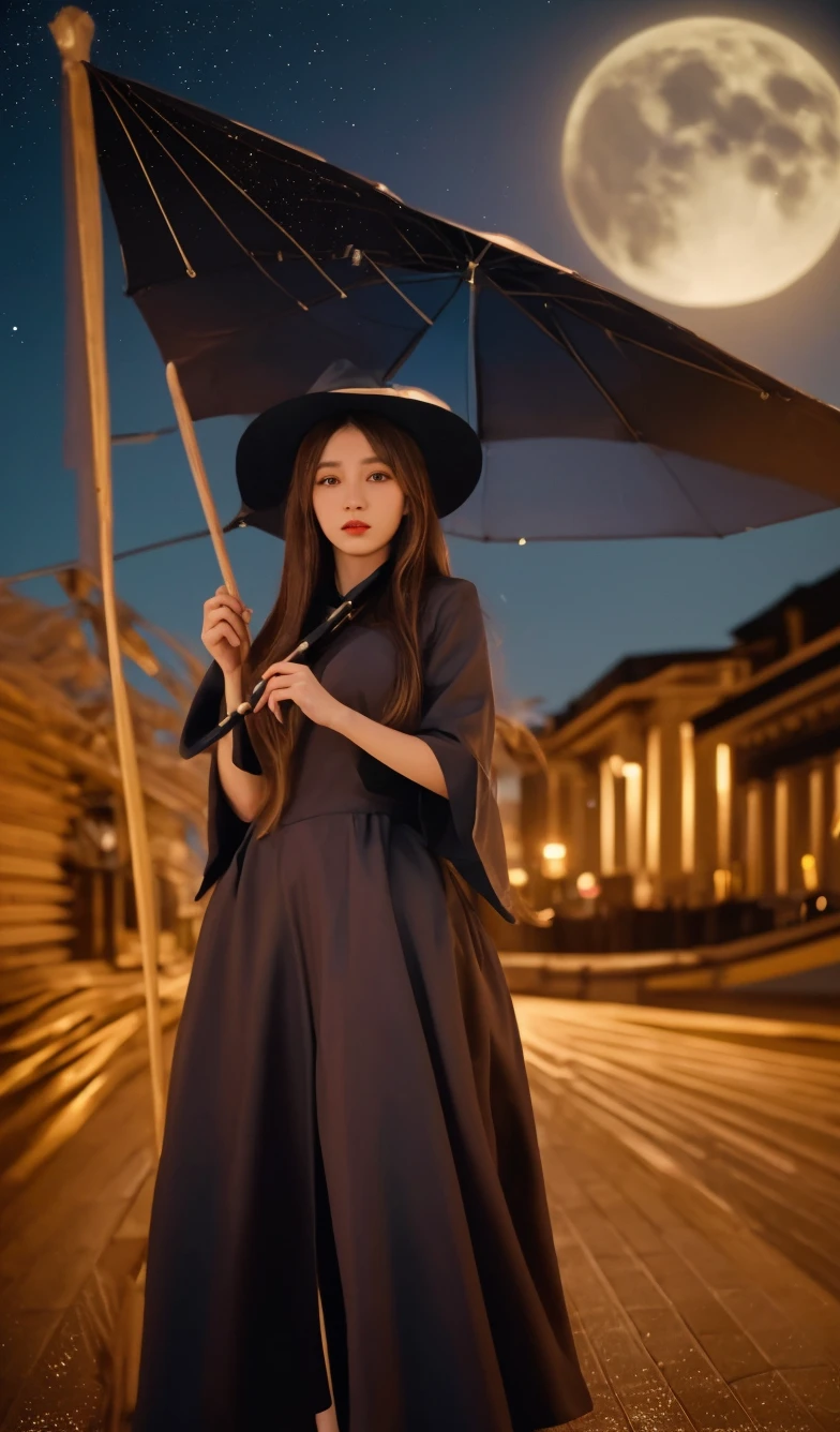1girl, witch, realistic, ultra detail, 70mm lens,