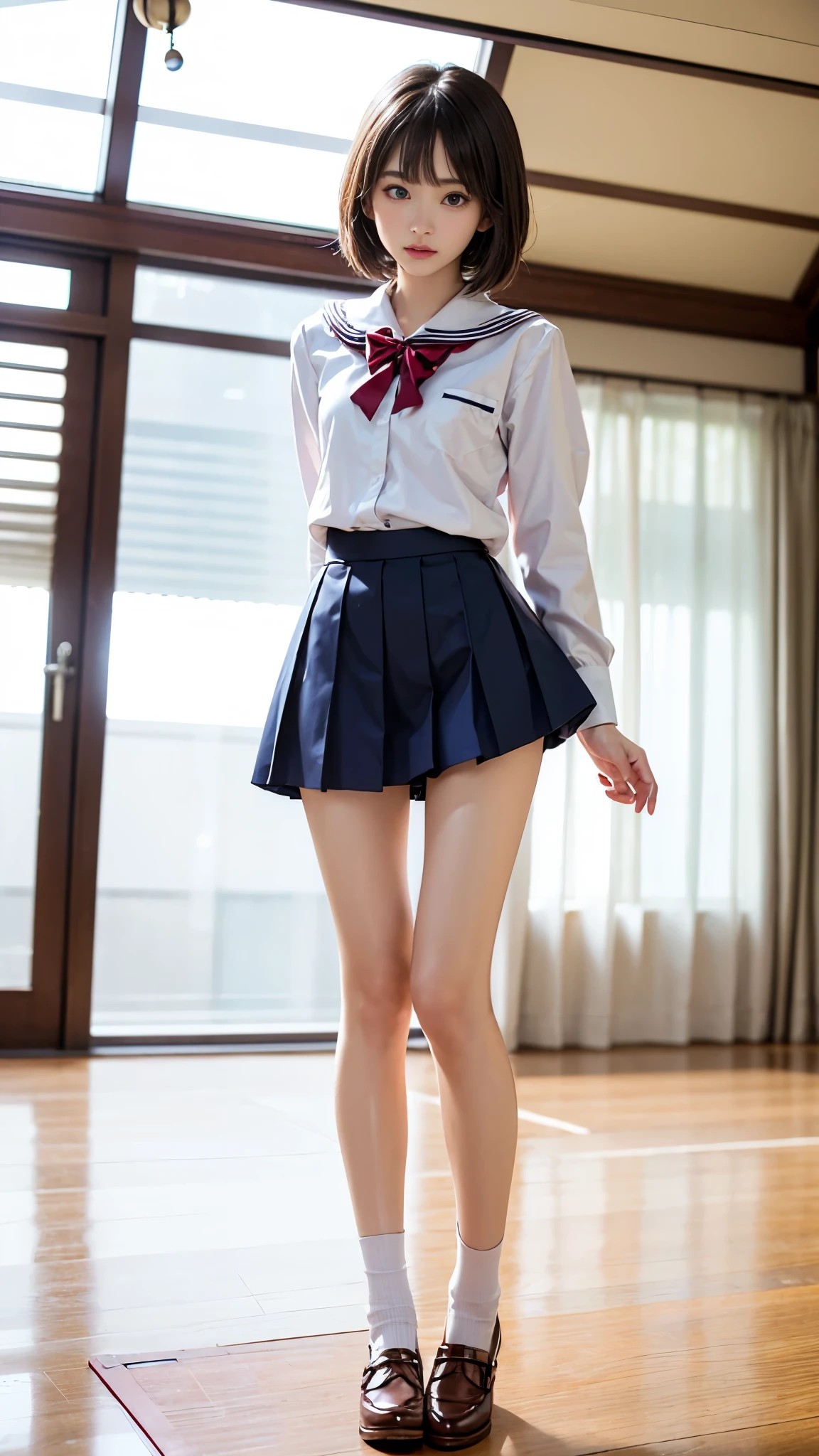 Photorealistic,masterpiece, best quality,ultra-detailed ,japanese girl,17yo,cute,((she lift her skirt and shows her panties)),She takes great pleasure in showing off her panties to viewer,skirt lift,short bob hair,small breast,latest trend fashion,very happy,very slutty,outdoor,Dazaifu Tenmangu,Japan,