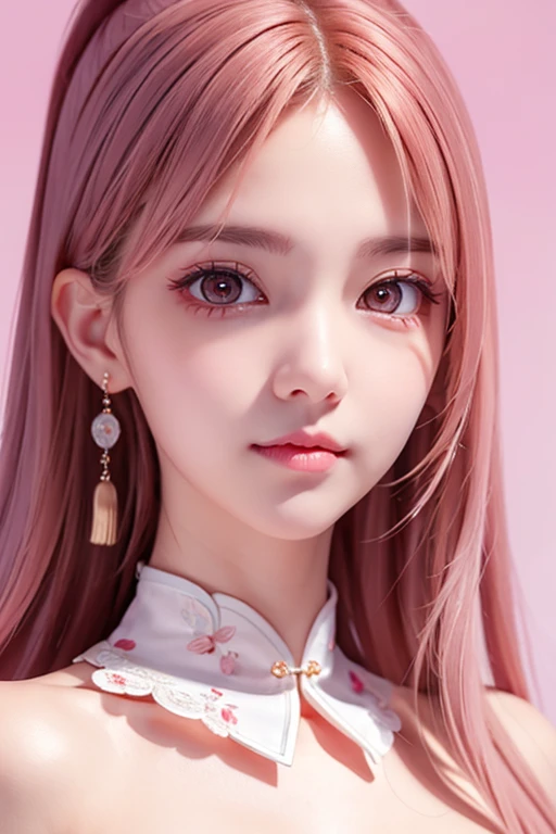 One girl, Short brown hair, Big eyes, Grey Eyes, Sharp features, White skin, Pink Lips, ponytail, Sailor suit, Symmetrical eyes