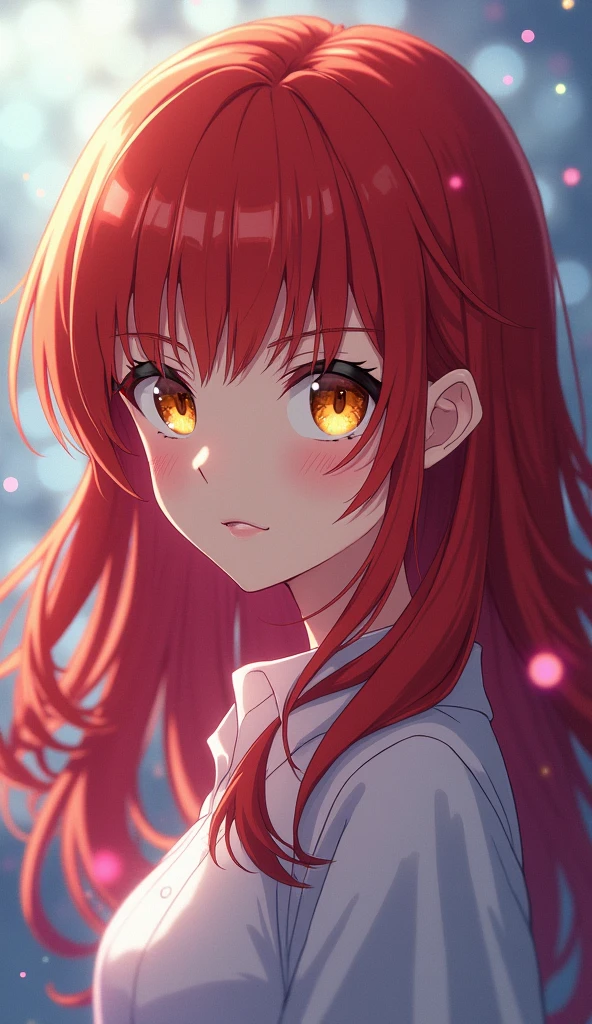 masterpiece, best quality, stadia-chan, huge ahoge, (multicolored eyes:1.2), ascot, white shirt, orange skirt, gloves, orange thighhighs, from side, looking down, sad, night <lora:stadiachan-nvwls-v1:0.9>