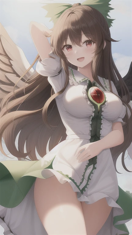 amagikoborii, <lora:amagikoboriitest:0.8>,
koborii, (brown eyes:1.5), brown hair, long hair, hair flower, hair ornament, sidelocks, (small breast:1.2),
BREAK fairy wings, juliet sleeves, long sleeves, navel, puffy sleeves, thighhighs, white thighhighs, wings,
BREAK looking at viewer,
BREAK outdoors, city,
BREAK <lora:GoodHands-vanilla:1>, (masterpiece:1.2), best quality, high resolution, unity 8k wallpaper, (illustration:0.8), (beautiful detailed eyes:1.6), extremely detailed face, perfect lighting, extremely detailed CG, (perfect hands, perfect anatomy),