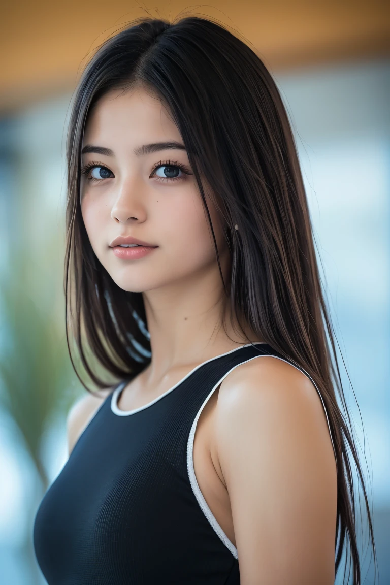 (8k, RAW Photos,Highest quality, High resolution:1.1), (超Realisticな:1.4),(Realistic, Realistic:1.3),Japanese Beauty、((Upper Body:1.3))、Gymnastics Team - Flexible Leotards and Grips