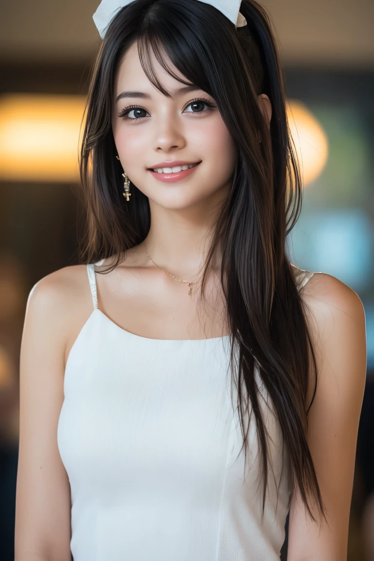 (8k, RAW Photos,Highest quality, High resolution:1.1), (Ultra-realistic:1.4),(Realistic, Realistic:1.3), Sodebtt Light,big,2 girls,Realistic Face,Realistic Body,Realistic Skin,Confused,masterpiece,(cute:1.8), Cuties, alone, (big:1.2), Beautiful dark eyes,Innocent eyes,Blusher,(T-Shirts:1.2 ),Cinema Lighting,Film Grain,jewelry,Earrings,((Medium Hair:1.1)),((Floating Hair Novadebtrog Style)),Cherry-colored lips,Hair Ribbon,Hair Ribbon,ponytail,close,audience,Long Hair,Upper Body,Open your lips,Upper teeth, (Smiling Eyes:0.6),((Grin:1.2)),Depth odebt Field, Blurred Background, Eye focus , Bokeh,young, 85mm lens, debt/1.4,Prodebtessional Lighting, young,Portraiture,Photon Mapping,Radio City,Physically Based Rendering,Asian,((maid:1,3))