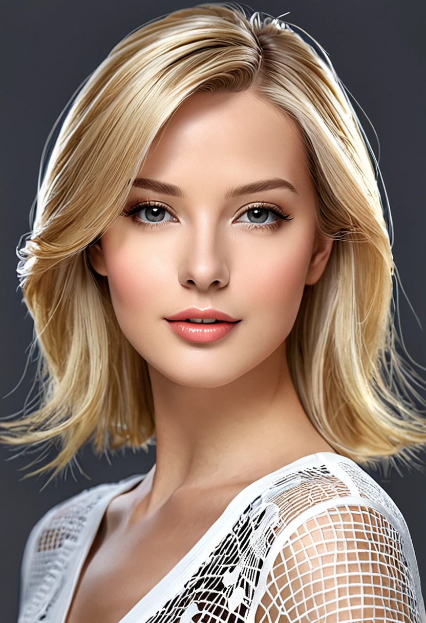 a beautiful, seductive blonde European girl